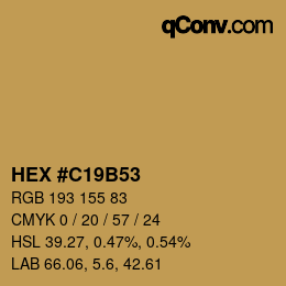 Color code: HEX #C19B53 | qconv.com