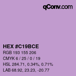 Color code: HEX #C19BCE | qconv.com