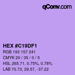 Color code: HEX #C19DF1 | qconv.com