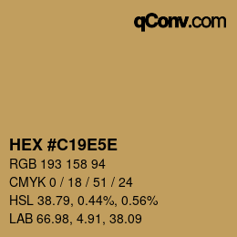 Código de color: HEX #C19E5E | qconv.com