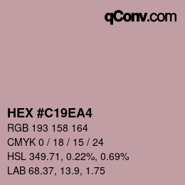カラーコード: HEX #C19EA4 | qconv.com