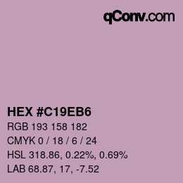 Color code: HEX #C19EB6 | qconv.com