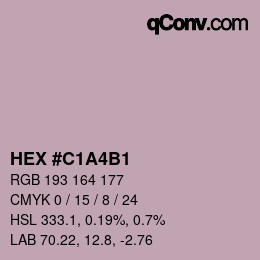 Color code: HEX #C1A4B1 | qconv.com