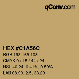 Color code: HEX #C1A56C | qconv.com