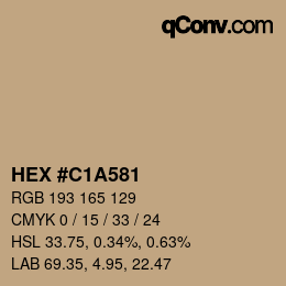 Color code: HEX #C1A581 | qconv.com