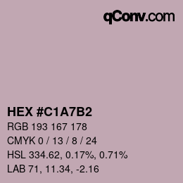 Color code: HEX #C1A7B2 | qconv.com