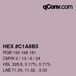 カラーコード: HEX #C1A8B5 | qconv.com