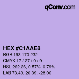 Color code: HEX #C1AAE8 | qconv.com