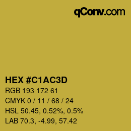 Color code: HEX #C1AC3D | qconv.com