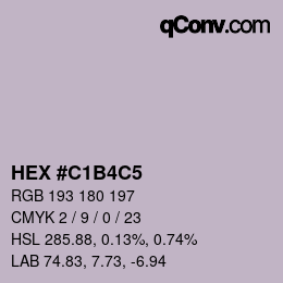 カラーコード: HEX #C1B4C5 | qconv.com
