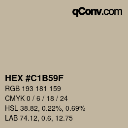Código de color: HEX #C1B59F | qconv.com
