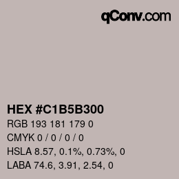 Color code: HEX #C1B5B300 | qconv.com