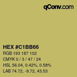 Color code: HEX #C1BB66 | qconv.com