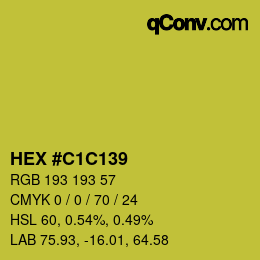 Color code: HEX #C1C139 | qconv.com
