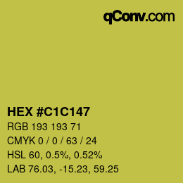 Color code: HEX #C1C147 | qconv.com