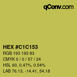 カラーコード: HEX #C1C153 | qconv.com