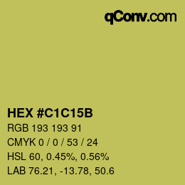 Color code: HEX #C1C15B | qconv.com