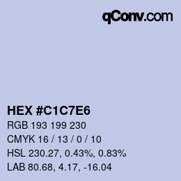 Color code: HEX #C1C7E6 | qconv.com