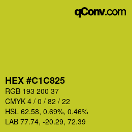 Color code: HEX #C1C825 | qconv.com