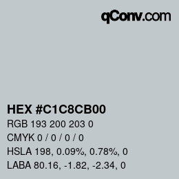 Color code: HEX #C1C8CB00 | qconv.com