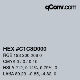 Color code: HEX #C1C8D000 | qconv.com