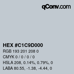 Color code: HEX #C1C9D000 | qconv.com
