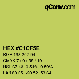 Color code: HEX #C1CF5E | qconv.com