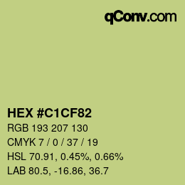 Código de color: HEX #C1CF82 | qconv.com