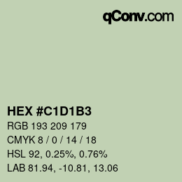 Color code: HEX #C1D1B3 | qconv.com