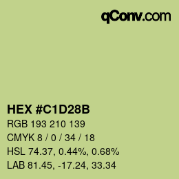 Color code: HEX #C1D28B | qconv.com