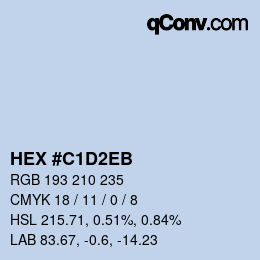 カラーコード: HEX #C1D2EB | qconv.com