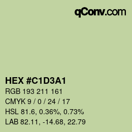 カラーコード: HEX #C1D3A1 | qconv.com