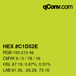 カラーコード: HEX #C1D52E | qconv.com
