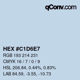 Color code: HEX #C1D6E7 | qconv.com