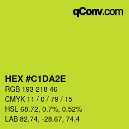 Color code: HEX #C1DA2E | qconv.com