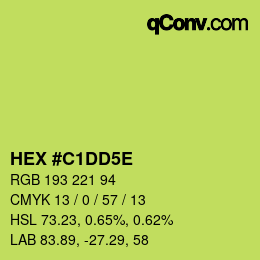 Color code: HEX #C1DD5E | qconv.com