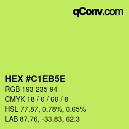 Color code: HEX #C1EB5E | qconv.com