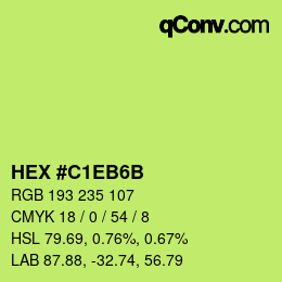Color code: HEX #C1EB6B | qconv.com