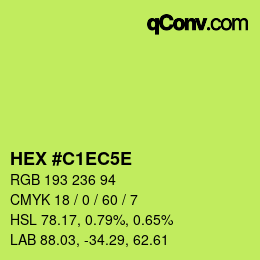 カラーコード: HEX #C1EC5E | qconv.com