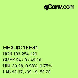 Color code: HEX #C1FE81 | qconv.com
