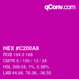 Color code: HEX #C200A8 | qconv.com