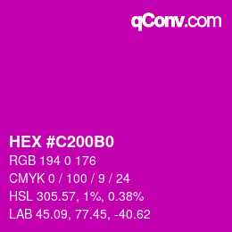 Color code: HEX #C200B0 | qconv.com