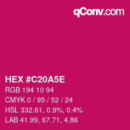 Color code: HEX #C20A5E | qconv.com