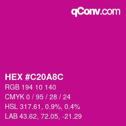 Color code: HEX #C20A8C | qconv.com