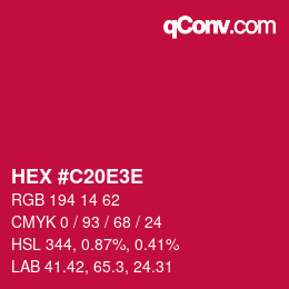 Color code: HEX #C20E3E | qconv.com