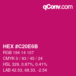 Color code: HEX #C20E6B | qconv.com