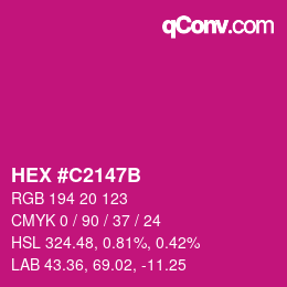 Color code: HEX #C2147B | qconv.com