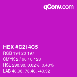 Color code: HEX #C214C5 | qconv.com