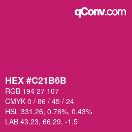Color code: HEX #C21B6B | qconv.com