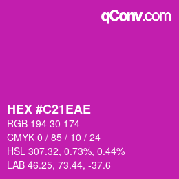 Color code: HEX #C21EAE | qconv.com